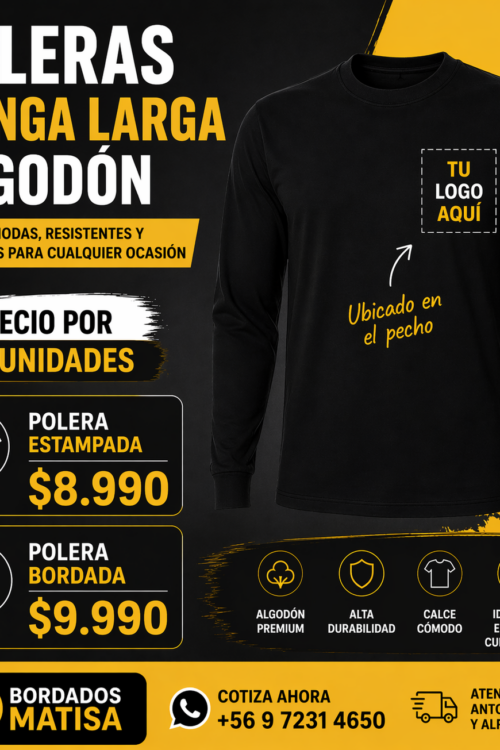 Polera Algodón Manga Larga